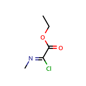 Chemical structure of Ethyl 2-Chloro-2-(methylimino)acetate , CAS 73188-60-0, AChemBlock U135942
