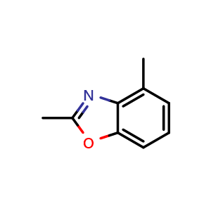 Chemical structure of 2,4-Dimethylbenzoxazole , CAS 72692-90-1, AChemBlock U135961
