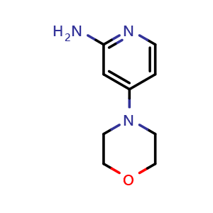 Chemical structure of 2-Amino-4-morpholinopyridine , CAS 722549-98-6, AChemBlock U135971