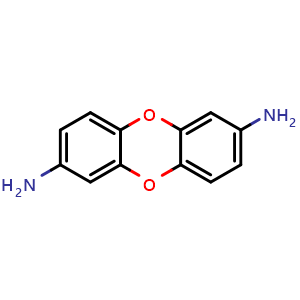 Chemical structure of 2,7-Diaminodibenzo[b,e][1,4]dioxine , CAS 71400-35-6, AChemBlock U135995
