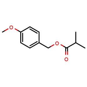 Chemical structure of 4-Methoxybenzyl isobutyrate , CAS 71172-26-4, AChemBlock U136001