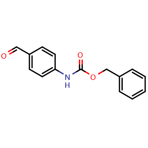 Chemical structure of 4-(Cbz-amino)benzaldehyde , CAS 71150-68-0, AChemBlock U136002