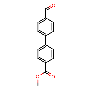 Chemical structure of Methyl 4-(4-forMylphenyl)benzoate , CAS 70916-89-1, AChemBlock U136008