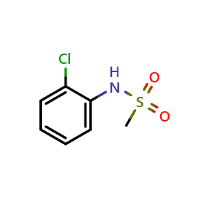 Chemical structure of N-(2-Chlorophenyl)methanesulfonamide , CAS 7022-20-0, AChemBlock U136023