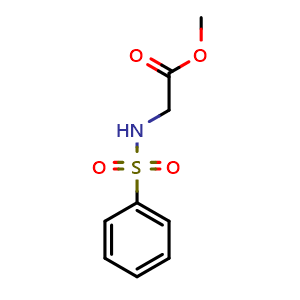 Chemical structure of N-(Phenylsulfonyl)glycine Methyl Ester , CAS 69398-48-7, AChemBlock U136048