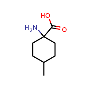 Chemical structure of 1-Amino-4-methylcyclohexanecarboxylic acid , CAS 69164-35-8, AChemBlock U136055