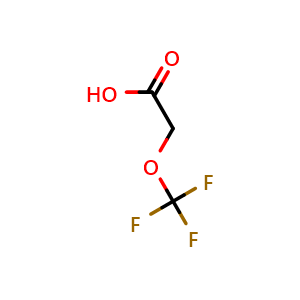 Chemical structure of 2-(Trifluoromethoxy)acetic acid , CAS 69105-00-6, AChemBlock U136056