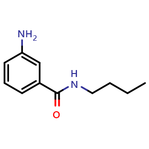 Chemical structure of 3-amino-n-butylbenzamide , CAS 6837-99-6, AChemBlock U136066