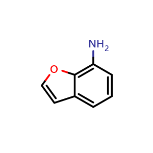 Chemical structure of 7-Aminobenzofuran , CAS 67830-55-1, AChemBlock U136083