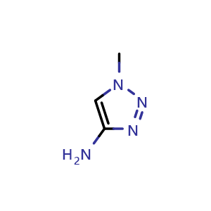 Chemical structure of 4-Amino-1-methyl-1,2,3-triazole , CAS 67545-00-0, AChemBlock U136097