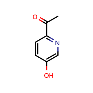 Chemical structure of 1-(5-Hydroxy-2-pyridinyl)ethanone , CAS 67310-56-9, AChemBlock U136099