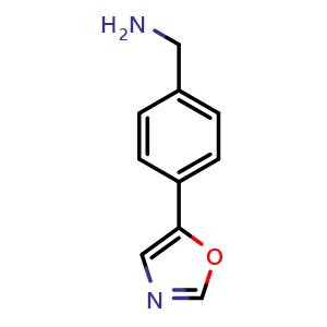 Chemical structure of 4-(5-Oxazolyl)benzylamine , CAS 672324-91-3, AChemBlock U136105