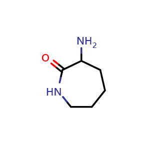Chemical structure of 3-Amino-2-azepanone , CAS 671-42-1, AChemBlock U136108