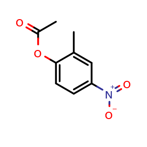 Chemical structure of 2-Methyl-4-nitrophenyl acetate , CAS 67141-99-5, AChemBlock U136109
