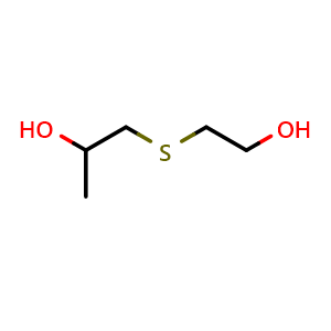 Chemical structure of 1-(2-hydroxyethylsulfanyl)propan-2-ol , CAS 6713-03-7, AChemBlock U136110