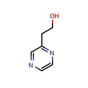 Chemical structure of 2-(2-Hydroxyethyl)pyrazine , CAS 6705-31-3, AChemBlock U136112