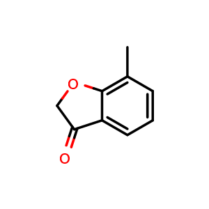 Chemical structure of 7-Methylbenzofuran-3(2H)-one , CAS 669-04-5, AChemBlock U136117