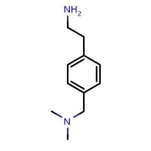 Chemical structure of 4-(2-Aminoethyl)-N,N-dimethylbenzylamine , CAS 669002-47-5, AChemBlock U136118