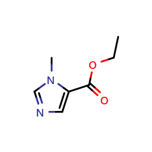 Chemical structure of Ethyl 1-Methylimidazole-5-carboxylate , CAS 66787-70-0, AChemBlock U136124