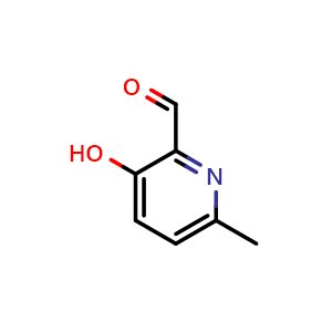 Chemical structure of 3-Hydroxy-6-methylpyridine-2-carbaldehyde , CAS 66497-42-5, AChemBlock U136136