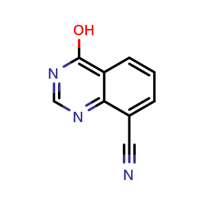 Chemical structure of 4-Hydroxyquinazoline-8-carbonitrile , CAS 663194-04-5, AChemBlock U136147