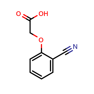 Chemical structure of (2-Cyanophenoxy)acetic acid , CAS 6574-95-4, AChemBlock U136170