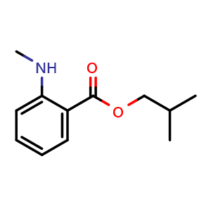 Chemical structure of Isobutyl 2-(Methylamino)benzoate , CAS 65505-24-0, AChemBlock U136175