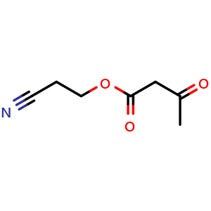 Chemical structure of 2-Cyanoethyl 3-Oxobutyrate , CAS 65193-87-5, AChemBlock U136179