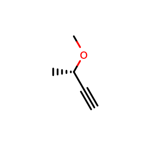 Chemical structure of (S)-3-Methoxy-1-butyne , CAS 65032-22-6, AChemBlock U136184