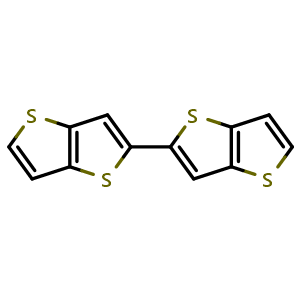 Chemical structure of 2,2'-Bithieno[3,2-b]thiophene , CAS 648430-73-3, AChemBlock U136191