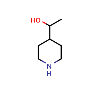 Chemical structure of 1-(4-Piperidyl)ethanol , CAS 6457-48-3, AChemBlock U136200