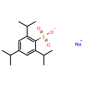 Chemical structure of Sodium 2,4,6-Triisopropylbenzenesulfonate , CAS 63877-54-3, AChemBlock U136220