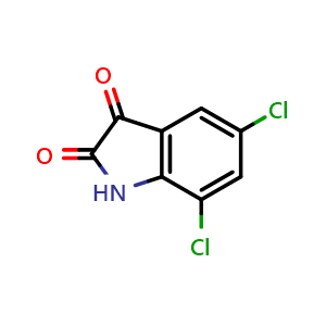 Chemical structure of 5,7-Dichloroisatin , CAS 6374-92-1, AChemBlock U136232