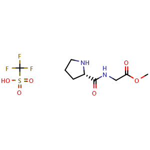 Chemical structure of Pro-Gly-OMe triflate , CAS 634922-10-4, AChemBlock U136237