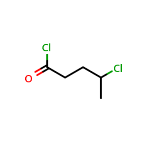 Chemical structure of 4-Chloropentanoyl Chloride , CAS 63480-12-6, AChemBlock U136240