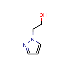 Chemical structure of 2-(1-Pyrazolyl)ethanol , CAS 6314-23-4, AChemBlock U136249