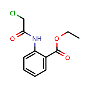 Chemical structure of Ethyl 2-(2-chloroacetamido)benzoate , CAS 6307-66-0, AChemBlock U136252