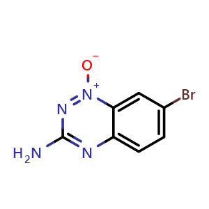 Chemical structure of 3-amino-7-bromobenzo[e][1,2,4]triazine 1-oxide , CAS 6298-38-0, AChemBlock U136258