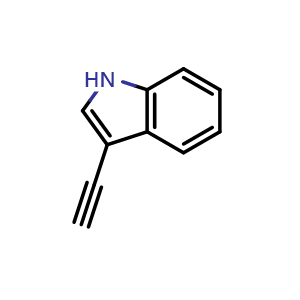 Chemical structure of 3-Ethynylindole , CAS 62365-78-0, AChemBlock U136288