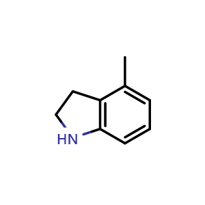 Chemical structure of 4-Methylindoline , CAS 62108-16-1, AChemBlock U136297