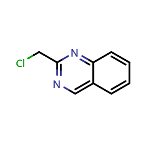 Chemical structure of 2-(Chloromethyl)quinazoline , CAS 6148-18-1, AChemBlock U136312