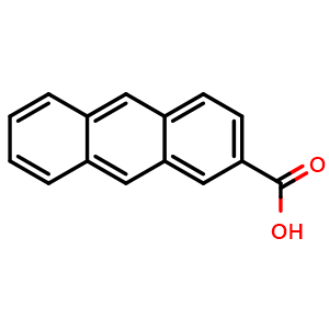 Chemical structure of 2-Anthracenecarboxylic acid , CAS 613-08-1, AChemBlock U136320