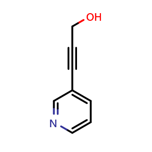 Chemical structure of 3-(3-Pyridyl)-2-propyn-1-ol , CAS 61266-33-9, AChemBlock U136321