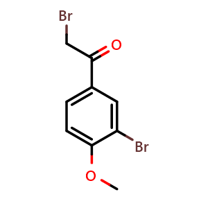 Chemical structure of 2,3'-Dibromo-4'-methoxyacetophenone , CAS 6096-83-9, AChemBlock U136332