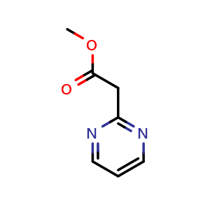 Chemical structure of Methyl 2-(2-Pyrimidyl)acetate , CAS 60561-50-4, AChemBlock U136342