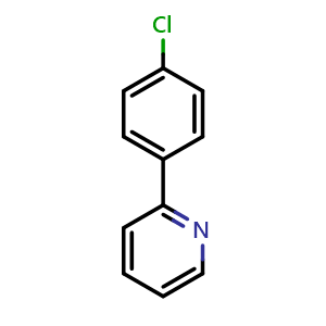 Chemical structure of 2-(4-Chlorophenyl)pyridine , CAS 5969-83-5, AChemBlock U136367