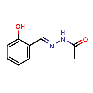 Chemical structure of N'-[(2-hydroxyphenyl)methylidene]acetohydrazide , CAS 5941-05-9, AChemBlock U136377