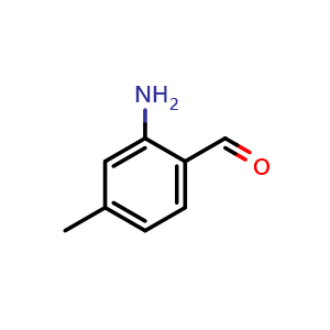 Chemical structure of 2-amino-4-methyl-benzaldehyde , CAS 59236-38-3, AChemBlock U136381