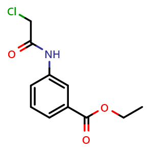 Chemical structure of Ethyl 3-(2-chloroacetamido)benzoate , CAS 58915-19-8, AChemBlock U136388