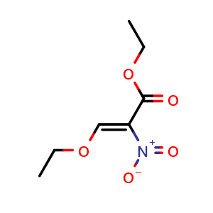 Chemical structure of Ethyl 3-Ethoxy-2-nitroacrylate , CAS 58651-55-1, AChemBlock U136397